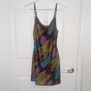 Urban Outfitters Velvet Cowl Neck Mini Slip Dress – Multicolor, XS